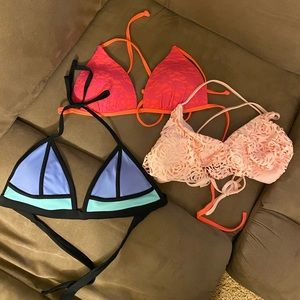 3 xhilaration bikini tops NWOT